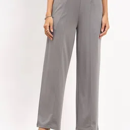 SALT ATTIRE Women Smart Straight Fit Trousers-picture-15