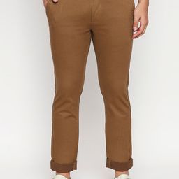 Basics Men Khaki Tapered Fit Trousers-picture-40