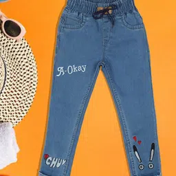 A-Okay Girls Clean Look Embroidered Slim Fit Denim Jeans-picture-32