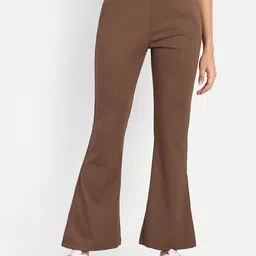 Next One Women High-Rise Stretchable Flared Bootcut Corduroy Trousers-picture-23