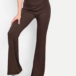 Next One Women Smart Flared High-Rise Easy Wash Trousers-picture-32