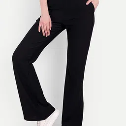 Next One Women High-Rise Stretchable Flared Bootcut Corduroy Trousers-picture-23