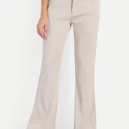 Next One Women High-Rise Stretchable Flared Bootcut Corduroy Trousers-picture-23
