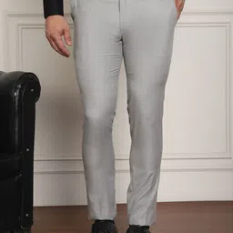 Indian Needle Men Relaxed Tapered Fit Cotton Easy Wash Formal Trouser-picture-39