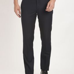 Turtle Men Tailored Slim Fit Easy Wash Formal Trousers-picture-36