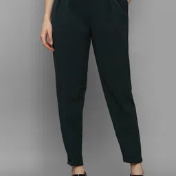 Allen Solly Woman Women Green Pleated Trousers-picture-31