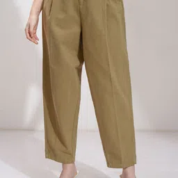 CHIC BY TOKYO TALKIES Women Straight Fit Pleated Trousers-image-71
