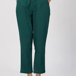 SPARSA Women Mid-Rise Easy Wash Pure Cotton Pleated Trousers-picture-40