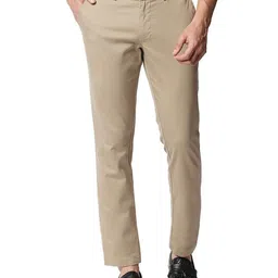 Basics Men Tapered Fit Mid-Rise Cotton Casual Trousers-picture-23