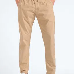 Flying Machine Men Mid-Rise Tapered Fit Pure Cotton Trousers-image-58