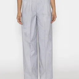 Contemponari Women Relaxed Loose Fit Trousers-picture-14