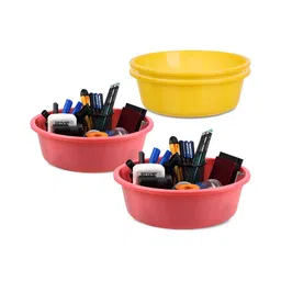 Kuber Industries Yellow Set of 4 Regular Desk Organiser Organisers-picture-36