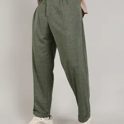 Campus Sutra Men Comfort Flat-Front Trouser image 1