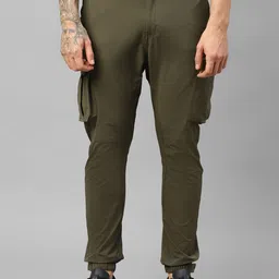 Royal Enfield Men Regular Fit Mid-Rise Joggers Trousers image 1