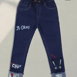 A-Okay Kids Comfort Skinny Fit Embroidered Jeans-image-1