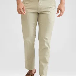ColorPlus Men Slim Fit Chinos Trousers-image-3