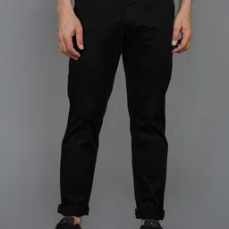 TQS Men Black Comfort Chinos Trousers-image-62