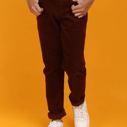 V-Mart Boys Mid-Rise Corduroy Cotton Trousers-picture-41