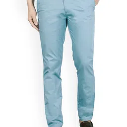 AD & AV Men Silver-Toned Classic Easy Wash Chinos Trousers-picture-6