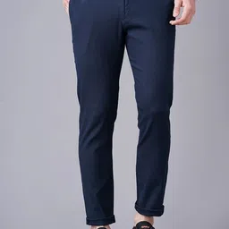 British Club Men Smart Slim Fit Low Rise Chinos Trousers-picture-30