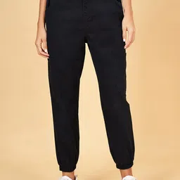 People Women Mid-Rise Pure Cotton Joggers-image-41