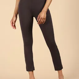 De Moza Women Pencil Slim Fit Cotton Trousers-image-17
