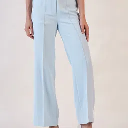 PowerSutra Women Relaxed Straight Leg Slim Fit Parallel Trousers-image-70