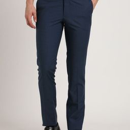 Turtle Men Checked Tailored Slim Fit Trousers-picture-29