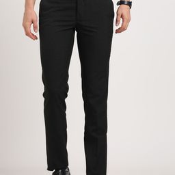 Turtle Men Textured Mid-Rise Tailored Slim Fit Formal Trouser-picture-11