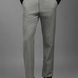 Luxure by Louis Philippe Men Self Design Regular Fit Trousers-picture-40