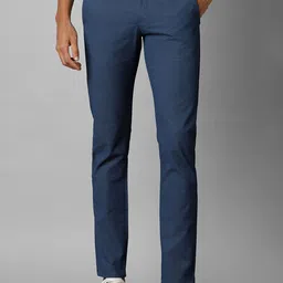 Allen Solly Men Textured Slim Fit Flat-Front Mid-Rise Trousers-picture-10