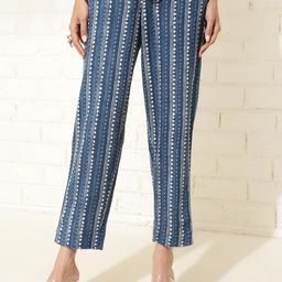 Fabindia Women Printed Cotton Tapered Fit Trousers-picture-23