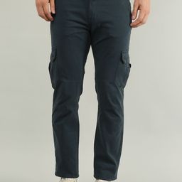TIM PARIS Men Relaxed Mid-Rise Plain Cotton Cargos-picture-14