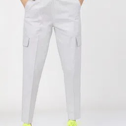 Tokyo Talkies Women White Straight Fit Cargos Trousers-image-94
