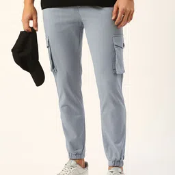 Provogue Men Smart Slim Fit Cargos Trousers-picture-21