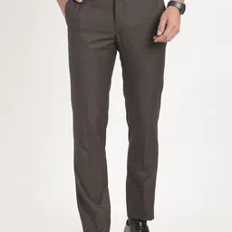 Turtle Men Tailored Slim Fit Easy Wash Formal Trousers-picture-21
