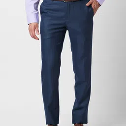 Raymond Men Checked Mid-Rise Slim-Fit Formal Trousers-picture-28