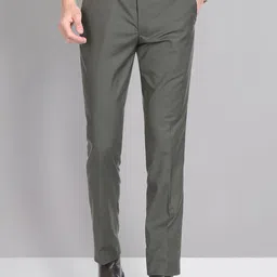 AD By Arvind Men Slim Fit Twill Formal Trousers-picture-26