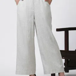 W Women Striped Mid-Rise Straight Fit Parallel Trouser-picture-20