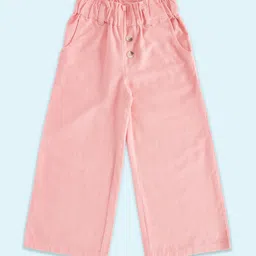 Pantaloons Junior Girls Peach Cotton Culottes Trousers-image-56