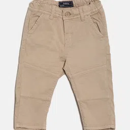 Nuberry Boys Beige Solid Trousers-picture-22
