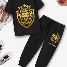 YK X Trampoline Kids Printed T-shirt with Trousers-picture-10