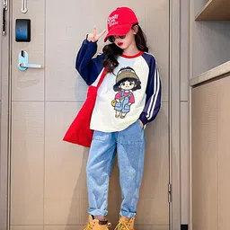 StyleCast x Revolte Girls Round Neck Printed T-shirt with Trousers-picture-41