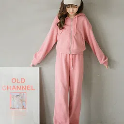 StyleCast Girls Pink Hooded T Shirt With Trousers-picture-17