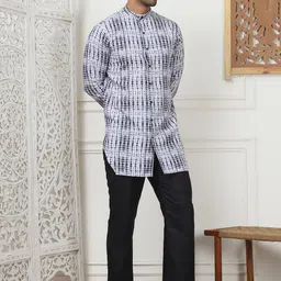 Jompers Abstract Printed Straight Kurta with Trousers-picture-25