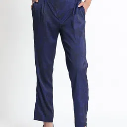 RAREISM Women Pleated Satin Trousers-image-44