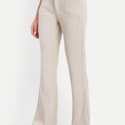 Next One Women High-Rise Stretchable Flared Bootcut Corduroy Trousers image 4