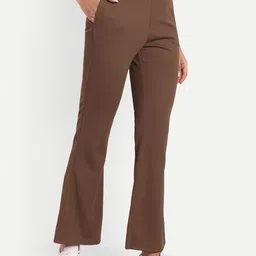 Next One Women High-Rise Stretchable Flared Bootcut Corduroy Trousers image 4