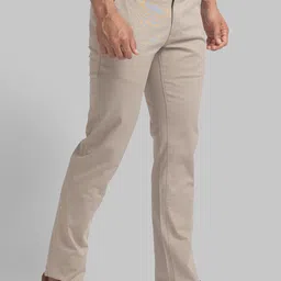 Parx Men Textured Tapered Fit Cotton Trousers image 2