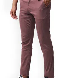 Basics Men Slim Fit Cotton Mid-Rise Regular Trousers image 4